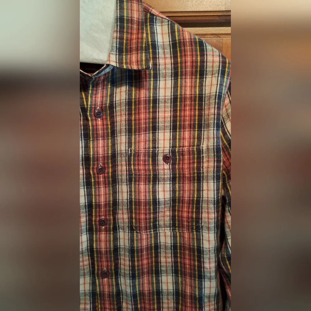 J Crew Shirt Mid Weight Flannel Double Brushed Men’s Small Classic Fit